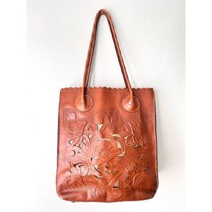 Patricia Nash Cavo Cutout Tooled Gold Tote Bag